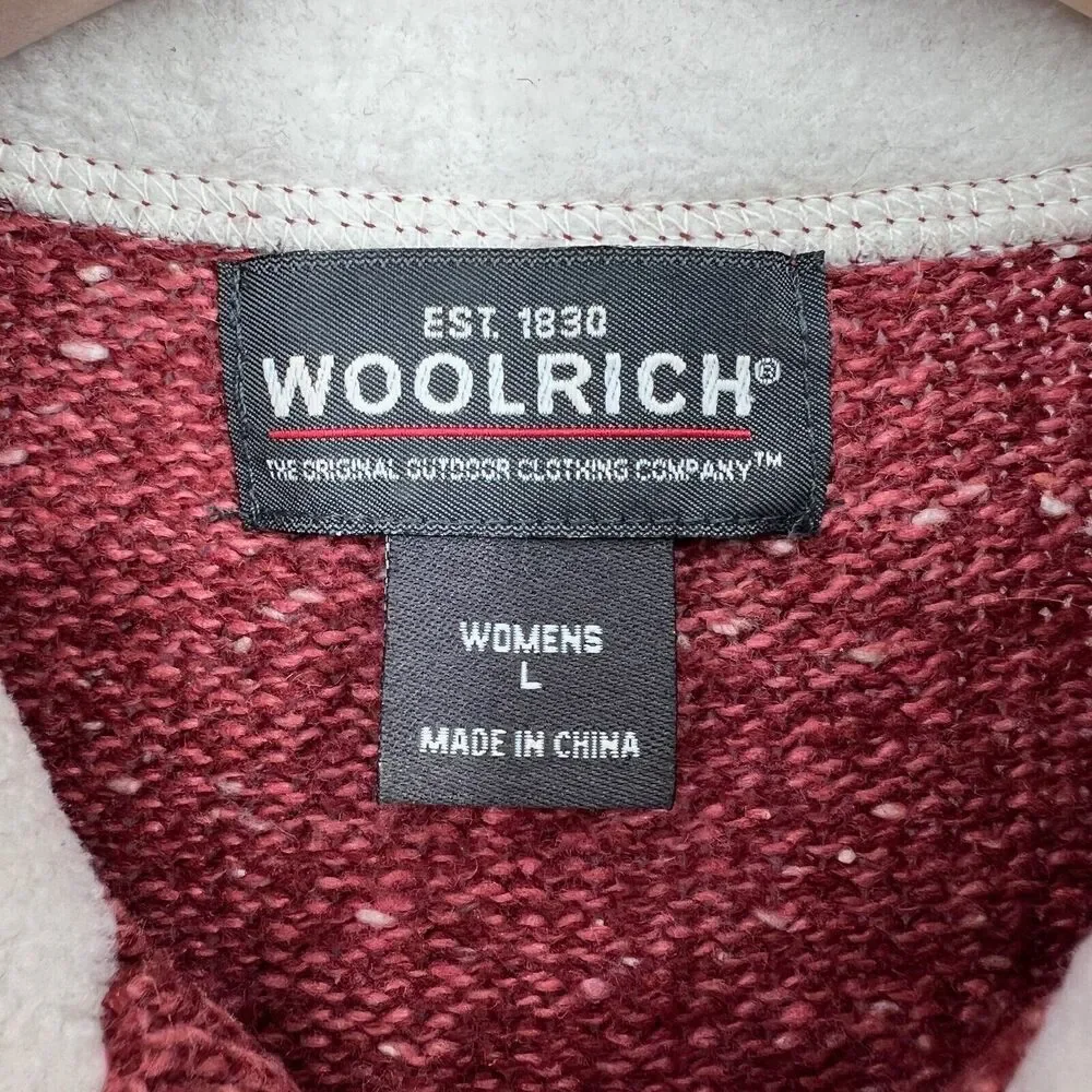 Woolrich Sweater Womens L Wool Mock Neck Hippie Granola Heritage Outdoor Folk - Picture 5 of 11